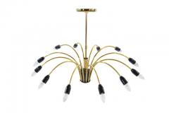 Italian Brass and Enamel Sputnik Chandelier - 480771