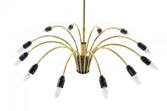 Italian Brass and Enamel Sputnik Chandelier - 480776