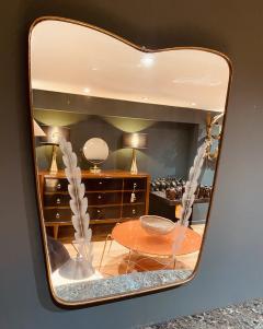 Italian Brass and Etched Glass Wall Mirror - 2282567