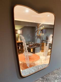 Italian Brass and Etched Glass Wall Mirror - 2282571