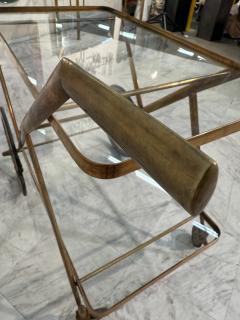 Italian Brass and Glass Bar Cart 1960s - 4315769