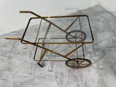Italian Brass and Glass Bar Cart 1960s - 4315771