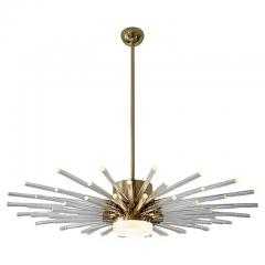 Italian Brass and Glass Chandelier - 3953127