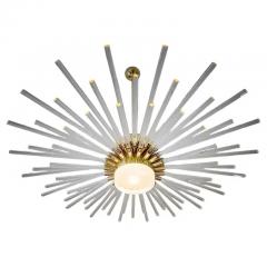 Italian Brass and Glass Chandelier - 3953129