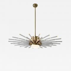 Italian Brass and Glass Chandelier - 3953654