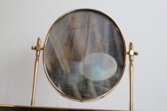 Italian Brass and Glass Kidney Form Illuminated Vanity Console by Luigi Brusotti - 3534898