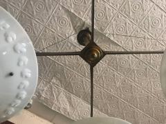 Italian Brass and Glass Light Fixture - 597191