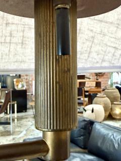 Italian Brass and Marble Floor Lamp with Swing Arm 1970s - 4316125