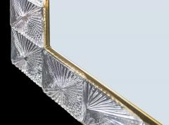 Italian Brass and Murano Glass Wall Mirror - 3487963