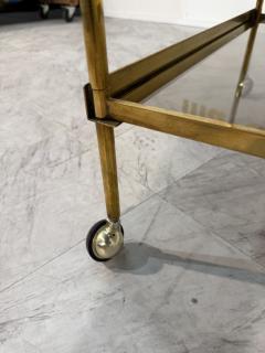 Italian Brass and Smoked Glass Bar Cart 1970s - 4203162