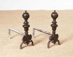 Italian Bronze Andirons c 1680 - 4119167