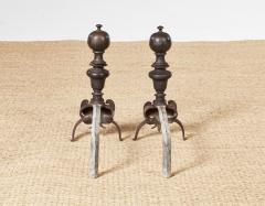 Italian Bronze Andirons c 1680 - 4119172