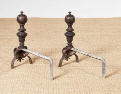 Italian Bronze Andirons c 1680 - 4119173