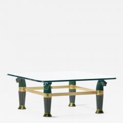 Italian Bronze Brass Panther Head Coffee Table c 1980 - 2119613
