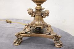 Italian Bronze Pair of Antique Candelabras or Table Lamps with Seven Lights - 3894812