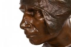 Italian Bronze Sculpture Bust The Wagoner 1879 by Achille DOrsi - 4567687