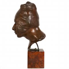 Italian Bronze Sculpture Bust The Wagoner 1879 by Achille DOrsi - 4567689