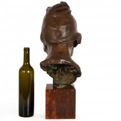 Italian Bronze Sculpture Bust The Wagoner 1879 by Achille DOrsi - 4567690