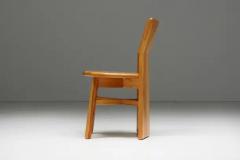 Italian Brutalist Pine Dining Chairs Italy 1970s - 3441550