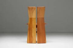 Italian Brutalist Pine Dining Chairs Italy 1970s - 3441630