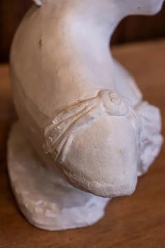 Italian Bust of a Woman Wearing a Creased Dress with Fibula 20th Century - 3680453