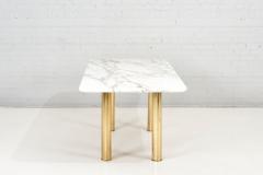 Italian Calacatta Marble and Brass Dining Table 1970 - 2342357