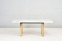 Italian Calacatta Marble and Brass Dining Table 1970 - 2342360