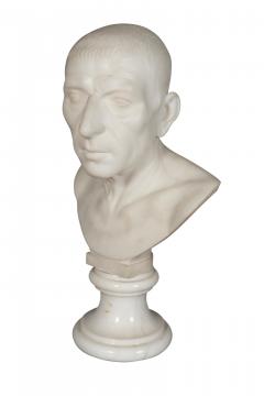 Italian Carrara Marble Bust of a Roman Patrician - 4187392