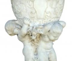 Italian Carrara Marble Garden Sculpture - 4130724