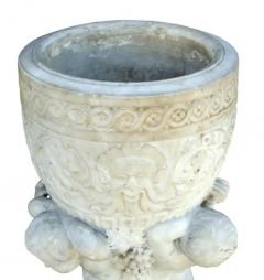 Italian Carrara Marble Garden Sculpture - 4130745