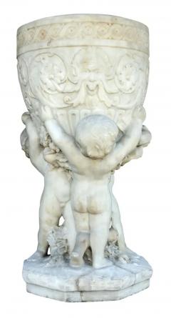 Italian Carrara Marble Garden Sculpture - 4130784