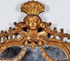 Italian Carved Giltwood Cartouche Mirror c 1770 1790 - 4430801