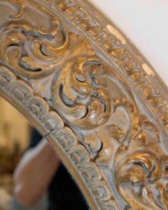 Italian Carved Giltwood Round Mirror 19th Century - 4473955