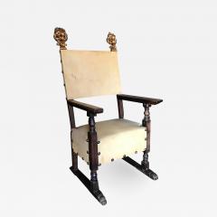 Italian Carved Walnut 19th Century Armchair - 562448