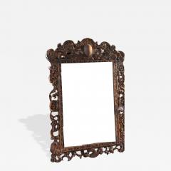 Italian Carved Walnut Mirror - 4629431