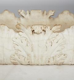 Italian Carved White Marble Jardini re with Acanthus Leaves - 4704814
