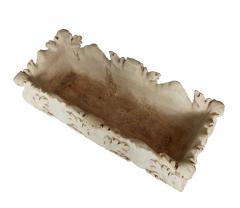 Italian Carved White Marble Jardini re with Acanthus Leaves - 4704816