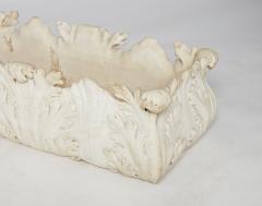 Italian Carved White Marble Jardini re with Acanthus Leaves - 4704817