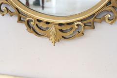 Italian Carved and Gilded Wood Console Table with Marble Top and Mirror - 3262601