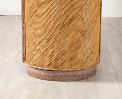 Italian Cerused Oak and Bamboo Cabinet or Buffet circa 1970 - 3926959