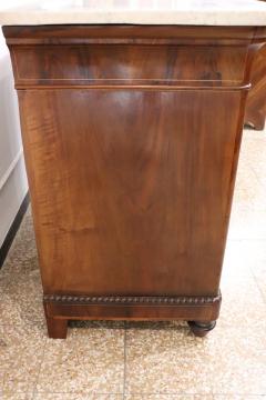 Italian Charles X Inlaid Walnut Antique Chest of Drawers Restored - 4143048
