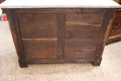 Italian Charles X Inlaid Walnut Antique Chest of Drawers Restored - 4143053