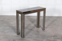 Italian Chrome Brass Glass Console Table - 2862405