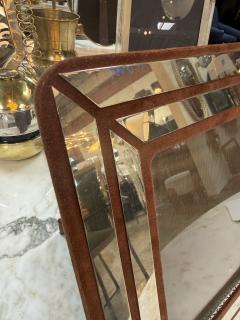 Italian Chrome and Burgundy Suede Picture Frame 1970s - 4713365