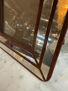 Italian Chrome and Burgundy Suede Picture Frame 1970s - 4713371