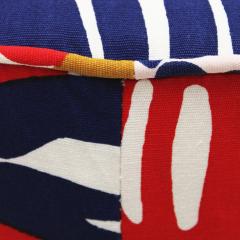 Italian Circular Floral Patterned Ottomans 1960 Set of 2 - 4415522