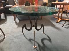 Italian Circular Wrought Iron Side Table - 860393