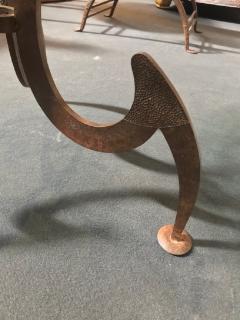 Italian Circular Wrought Iron Side Table - 860398