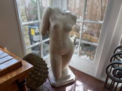 Italian Classical Roman Style Plaster Torso Sculpture - 4436670