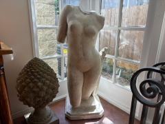 Italian Classical Roman Style Plaster Torso Sculpture - 4436672